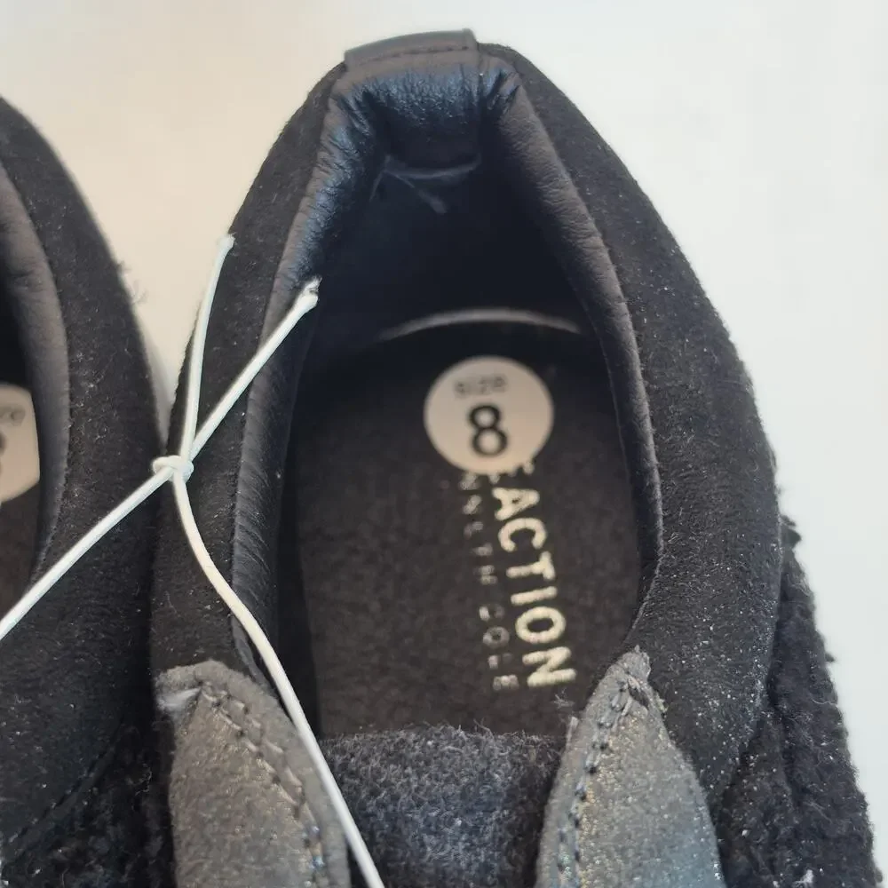 Reaction Kenneth Cole Women's Size 8 Black Gray Slip On Fashion Sneakers